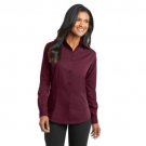 Port Authority New Ladies Easy Care Long Sleeve Button up Dress Shirt 3XL Maroon