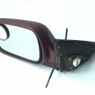 91-94 Nissan Sentra Drivers Door Left Side View Mirror - Power Maroon Red Color