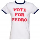 VOTE FOR PEDRO Classic Mens Short Sleeve Ringer T-Shirt Port Co White Navy 3XL