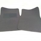 Rubber Queen Universal Front Floor Mats with Rubber Heel Guards Gray Carpet 2 Pc