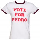 Vote for Pedro Classic Mens Short Sleeve Ringer T-Shirt Port Co White Maroon 3XL