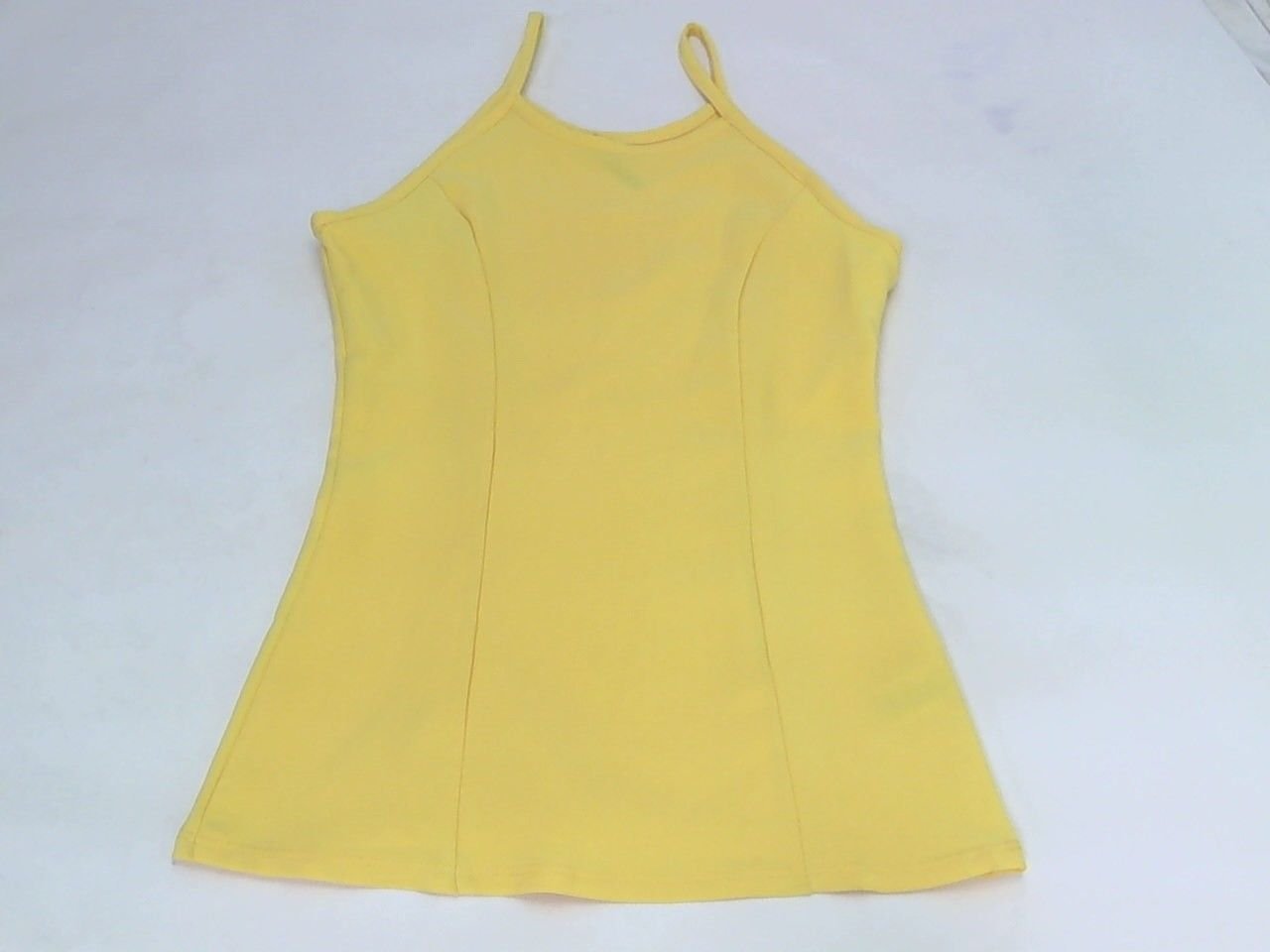 Yoyo 5 Juniors High Neck Fitted Tank Top Bright Yellow Medium