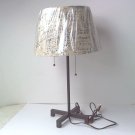 Target 24 Inches Tall Bronze Metal Table Lamp French Script Shade Twin CFL Bulb