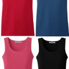 New Port Authority Ladies New Double Needle Sleeveless Rib Stretch Tank Top Free