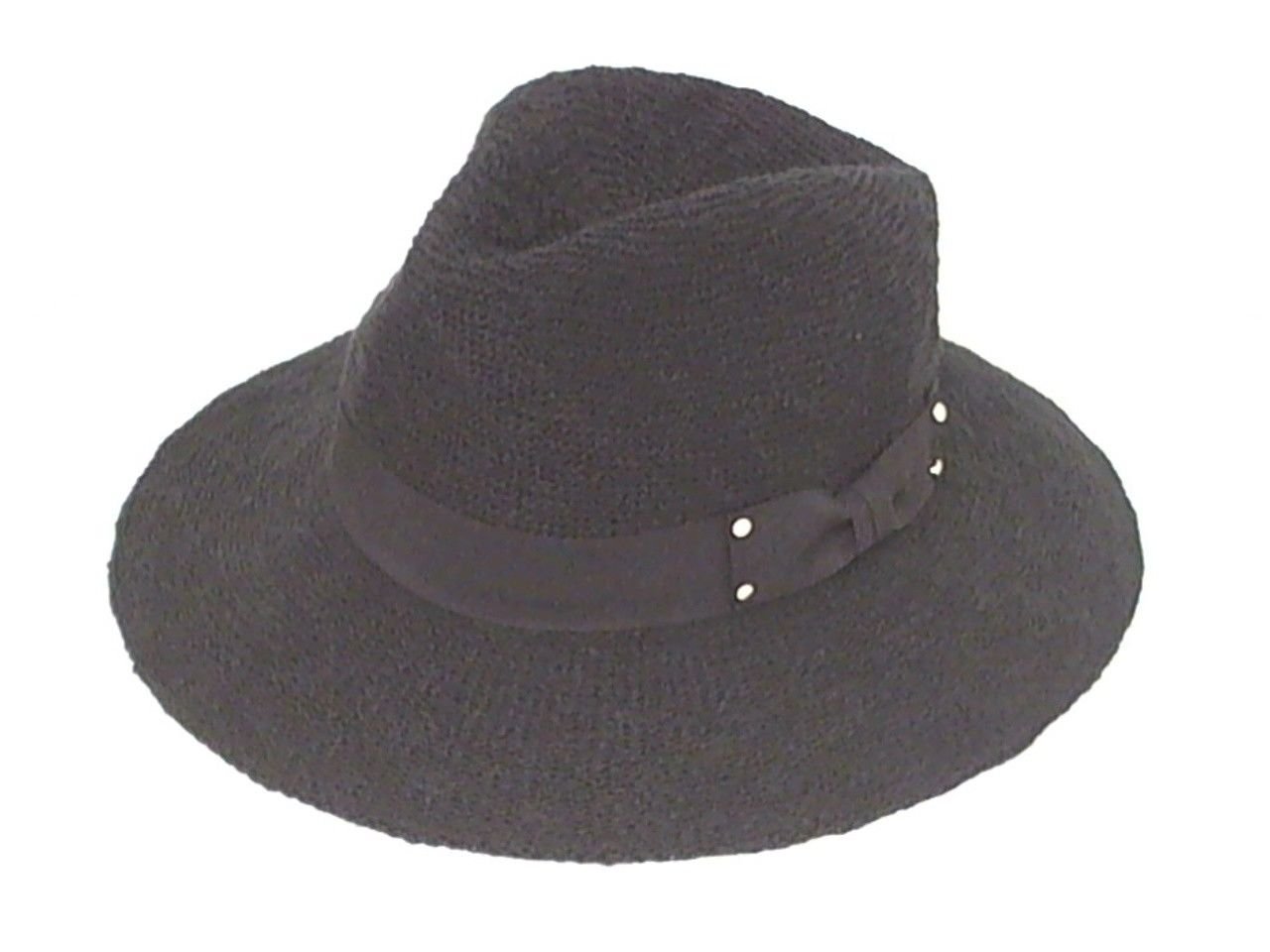 I.N.C International Concepts Womens Packable Fedora Hat Straw w/Adjustable Band