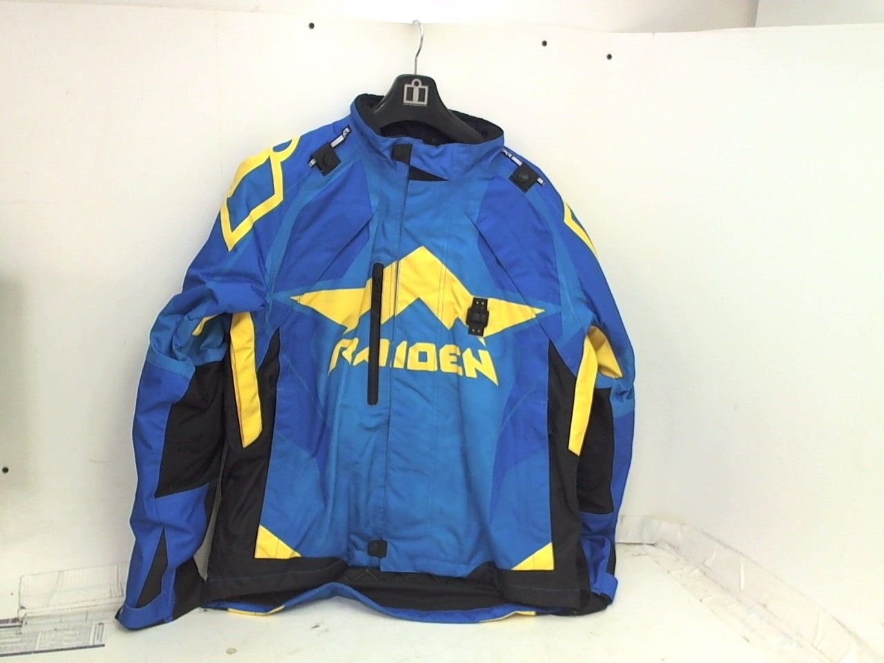 New Icon Raiden DKR Waterproof Motorcycle Sport Street Trail Jacket - Blue Large