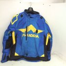 New Icon Raiden DKR Waterproof Motorcycle Sport Street Trail Jacket - Blue Large