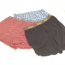 3 Mens Hanes Cotton Blend Boxers Assorted Woven/Knitted Size Large