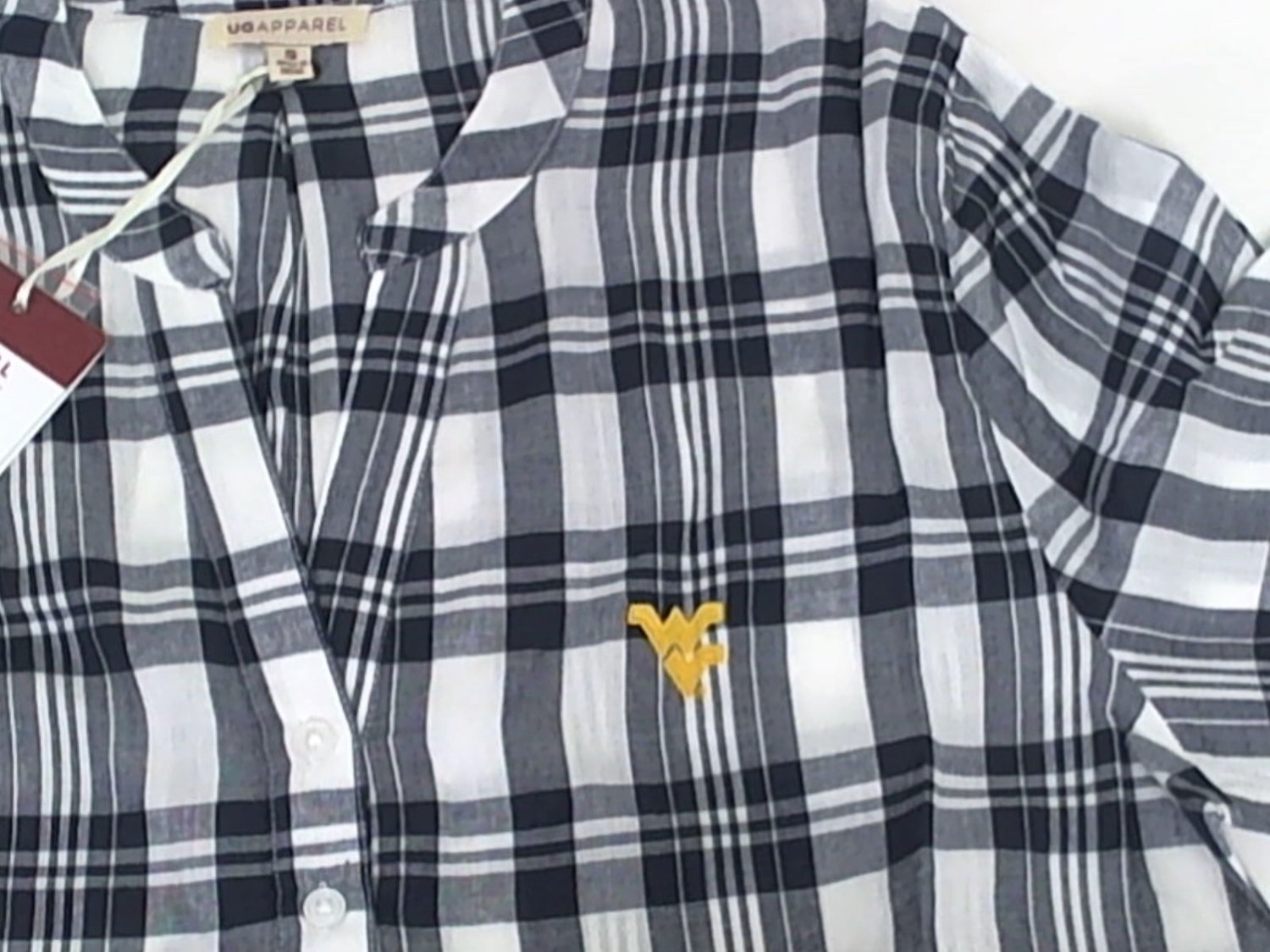 UG Apparel NCAA West Virginia Mountaineer Womens Classic Button Down