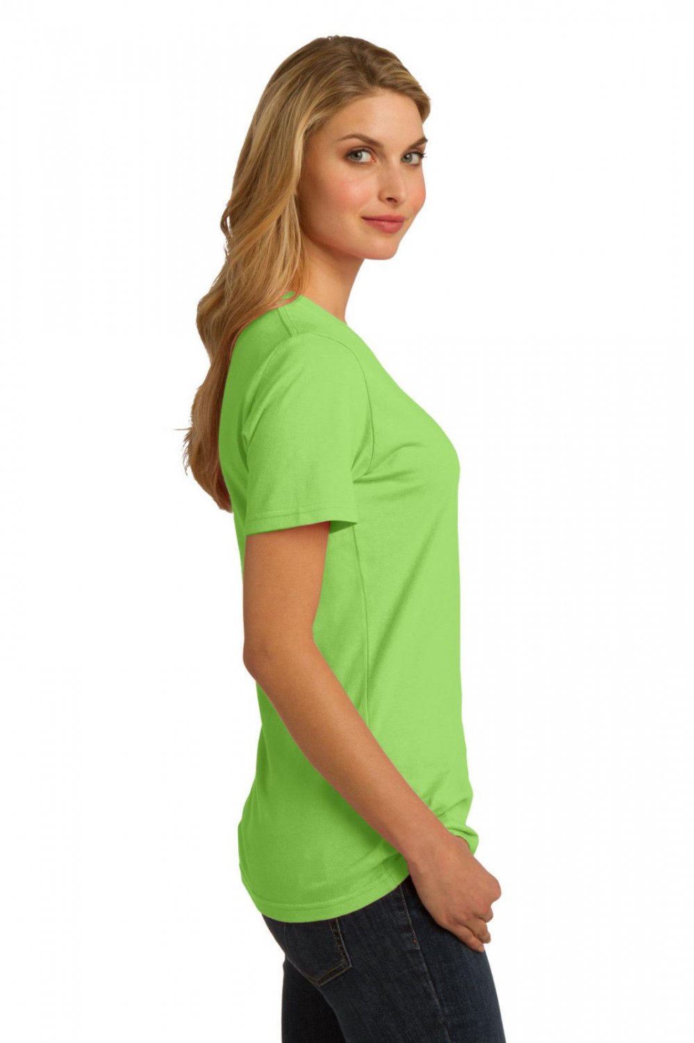 Port & Company Essential Ring Spun 100% Organic Cotton T-Shirt Lime Medium