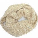 Charter Club Soft Chenille Eyelash Infinity Loop Scarf Beige & Khaki One Size