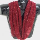 Inc International Concepts Womens Galaxy Sequined Infinity Loop Scarf Wine Color