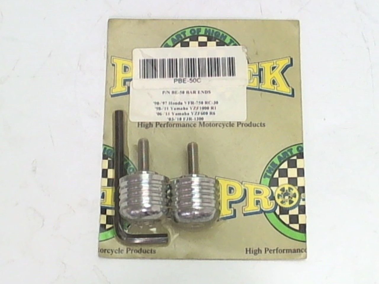 Pro Tek Motorcycle Bar End Weights Chrome VFR 750 YZF R1 R6 FJR 1300