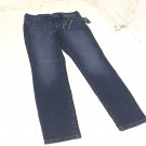 Style&Co Women Blue Distressed Ripped Mid Rise Destruct Skinny Leg Denim Jeans 8