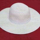 Collection XIIX Eighteen White Lace Polka Dot Petal Floppy Hat Paper/Cotton