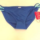 Hula Honey Juniors Blue Side Straps Swim Bikini Bottom Separates Size Large