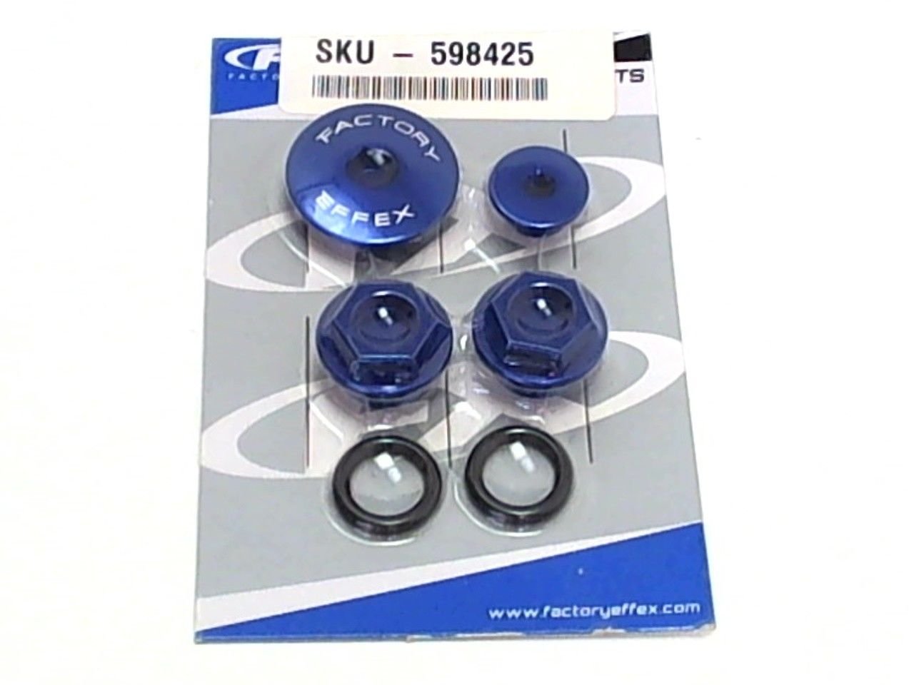 Factory Effex Blue Anodized Engine Plug Kit 18-36302 for 2005-2015 Honda CRF450R