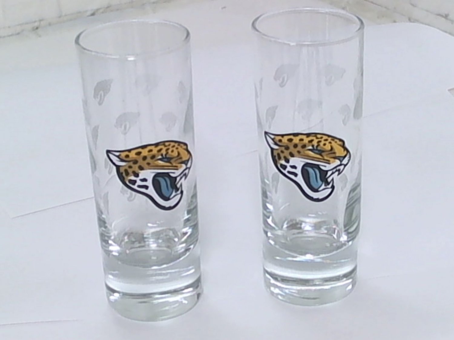 Set of Two NFL Team Logo Jacksonville Jaguars Shooter Shot Glasses 2.5 oz.