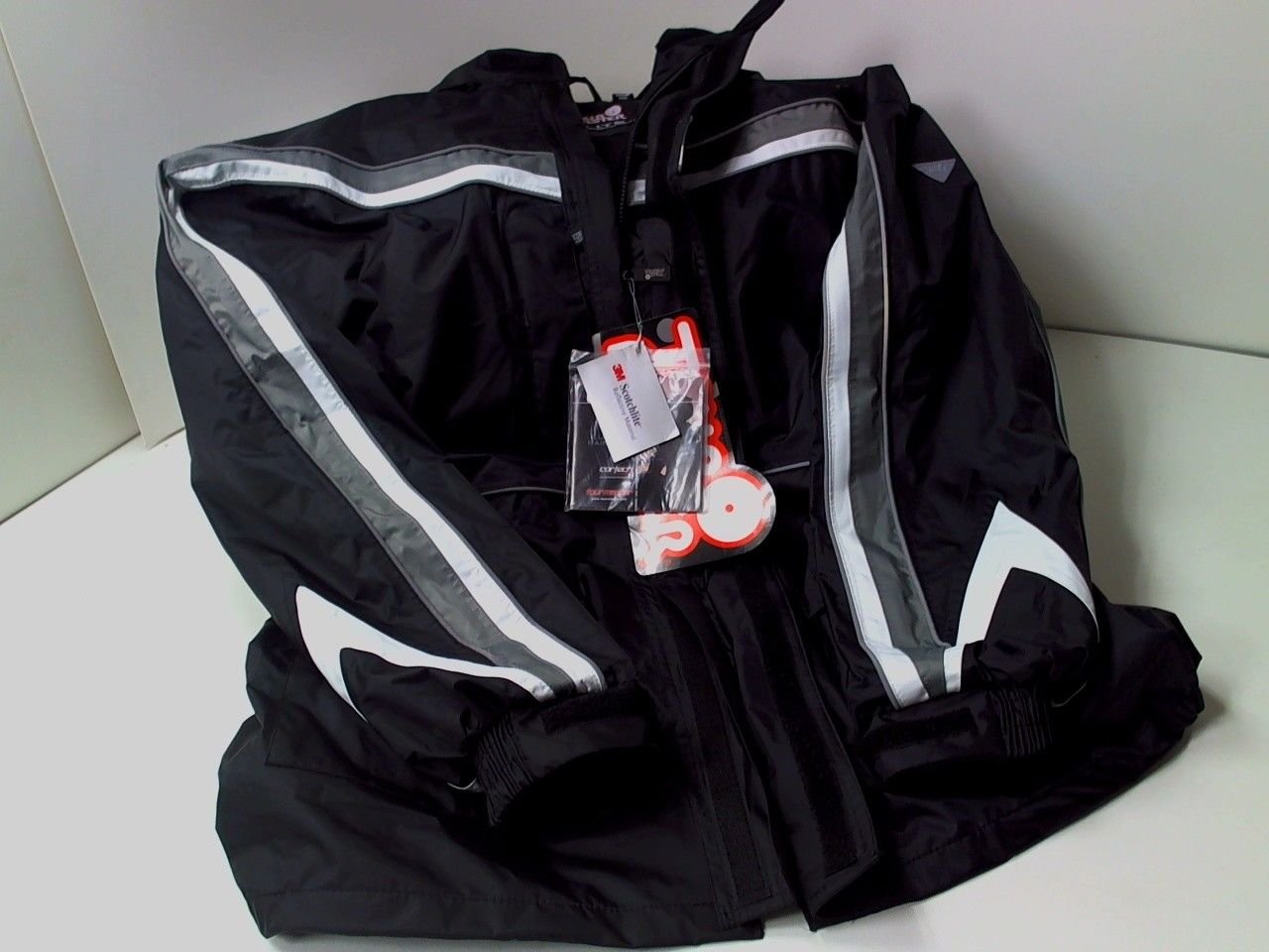 Tour Master Elite Series 2 Adult Small Black Rain Jacket Motorcycle Riding