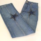 Western World Class Denim Girls Light Wash Denim Jeans with Applique Stars 14