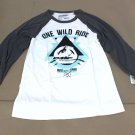 FMF Racing MX GP Motorcycle Womens One Wild Ride Graphic Raglan T-Shirt S White