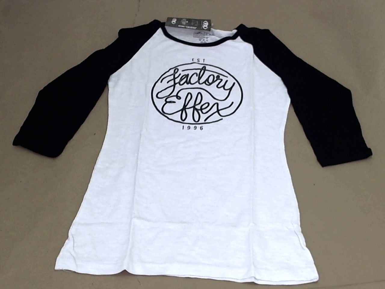 Factory Effex MX Motorcycle Womens Mojave Graphic Raglan T-Shirt L White / Black