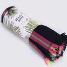 Collection XIIX Womens 38" x 72" Beach Wrap Striped Black Bright One Size