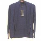 Kenneth Cole New York Womens Open Front Shawl Sweater Cardigan Navy Small