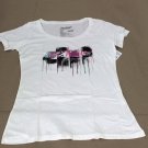 FMF Racing MX GP Motorcycle Womens Grunge Scoop Neck T-Shirt XL White