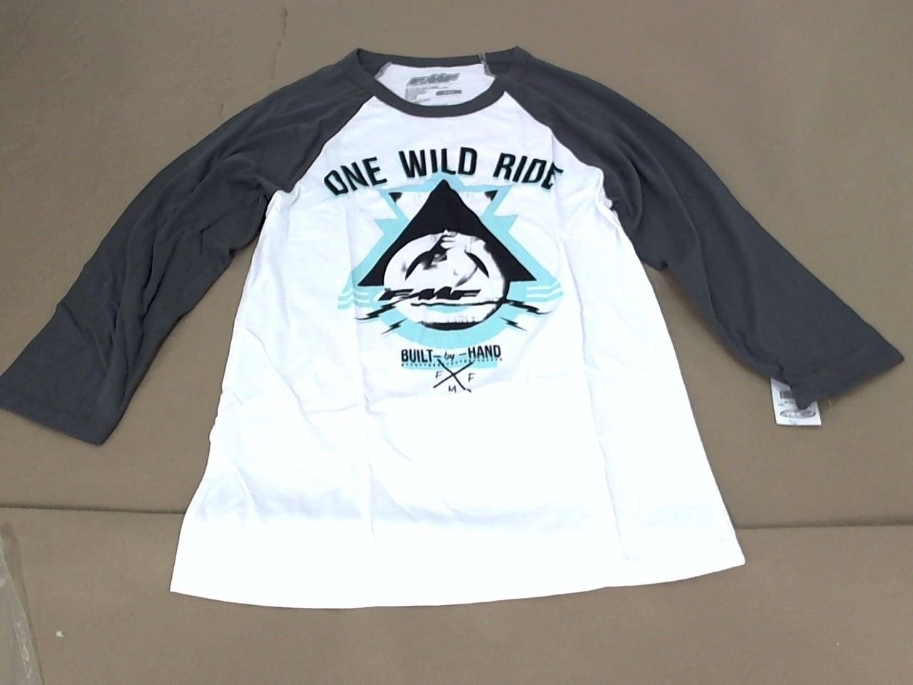 FMF Racing MX GP Motorcycle Womens One Wild Ride Graphic Raglan T-Shirt L White