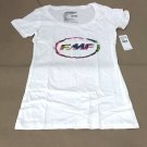 FMF Racing MX GP Motorcycle Womens Concrete Graphic Scoop Neck T-Shirt S White