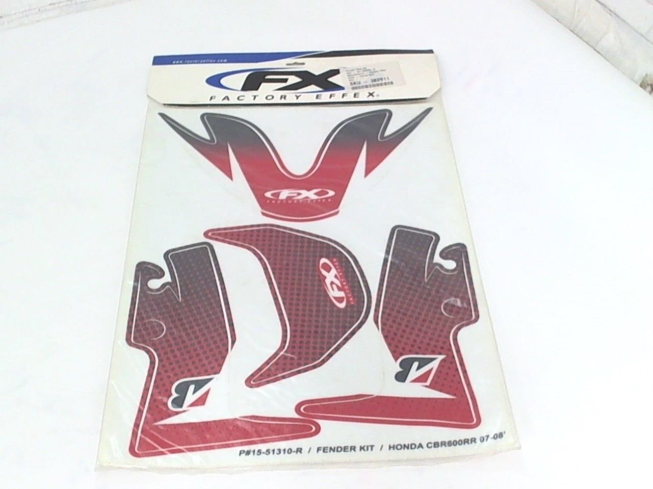 Factory Effex Honda Red Fender Graphic Decal Trim Kit 2007 2008 CBR600RR