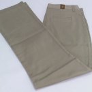 Wrangler Aura Womens Twill Khakis Straight Leg Tan Size 0 Average