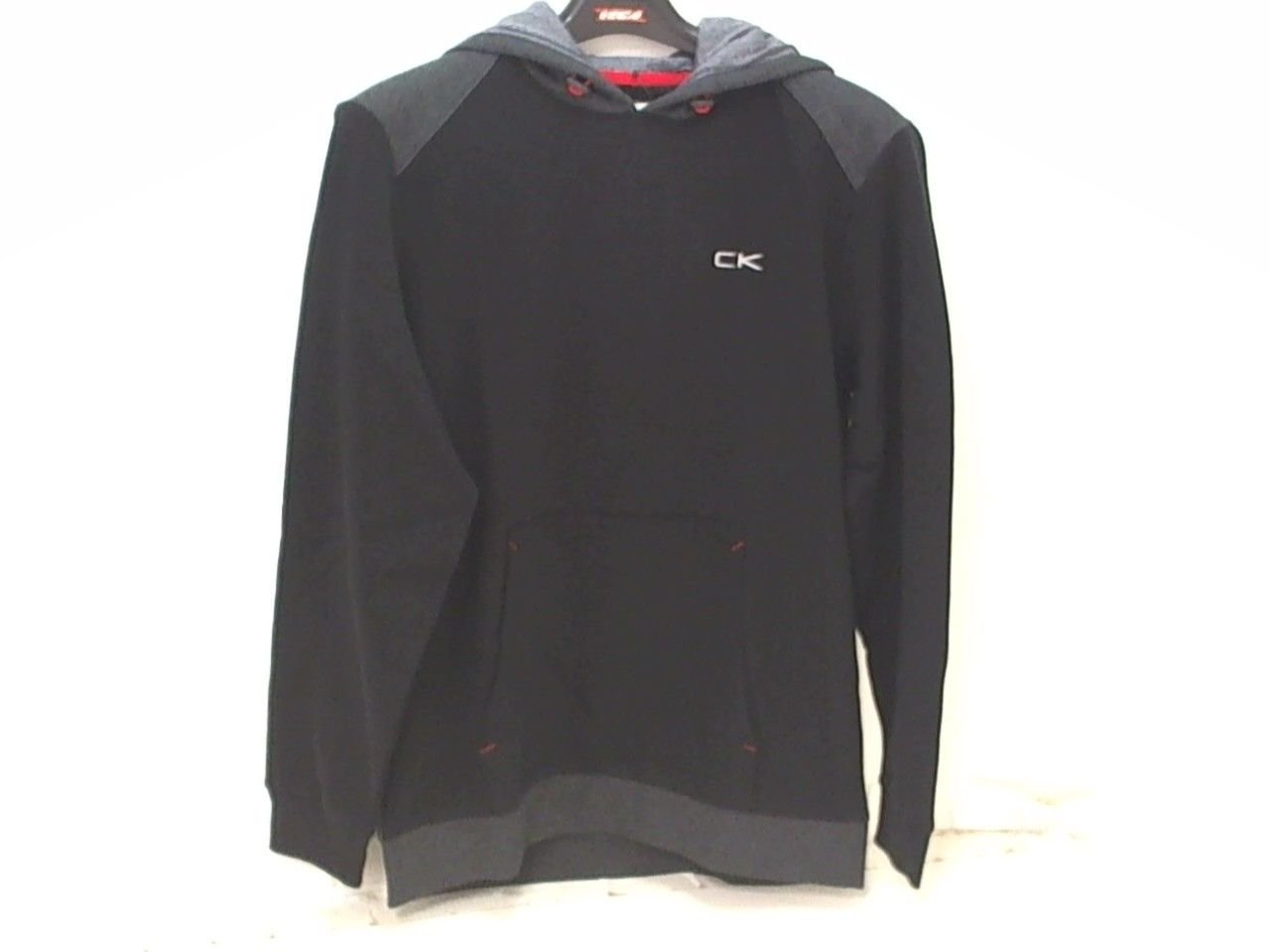 Calvin Klein Mens Performance Athletic Hooded Sweatshirt Black/Grey Size Medium