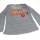 NFL Team Apparel Chicago Bears Womens Long Sleeve Jersey Top Silver Large NWT