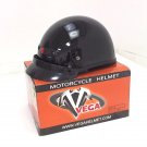 New Vega XTS Motorcycle Naked Half-Helmet Gloss Black XS Biker Cruiser Scooter