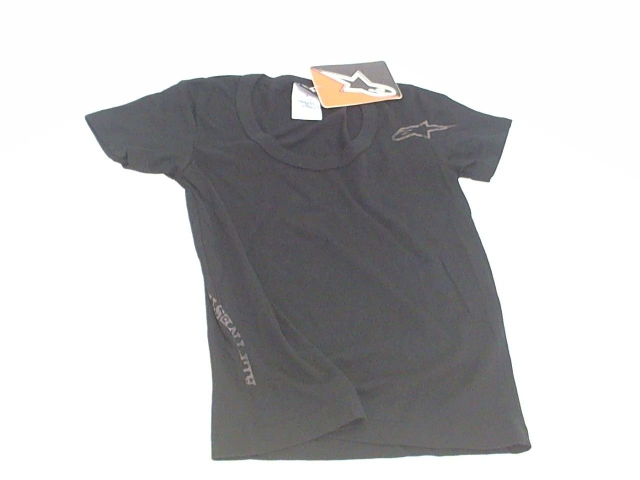 New AlpineStars 4W Lotus Scoop Tee Size Medium Black Short Sleeve T-Shirt