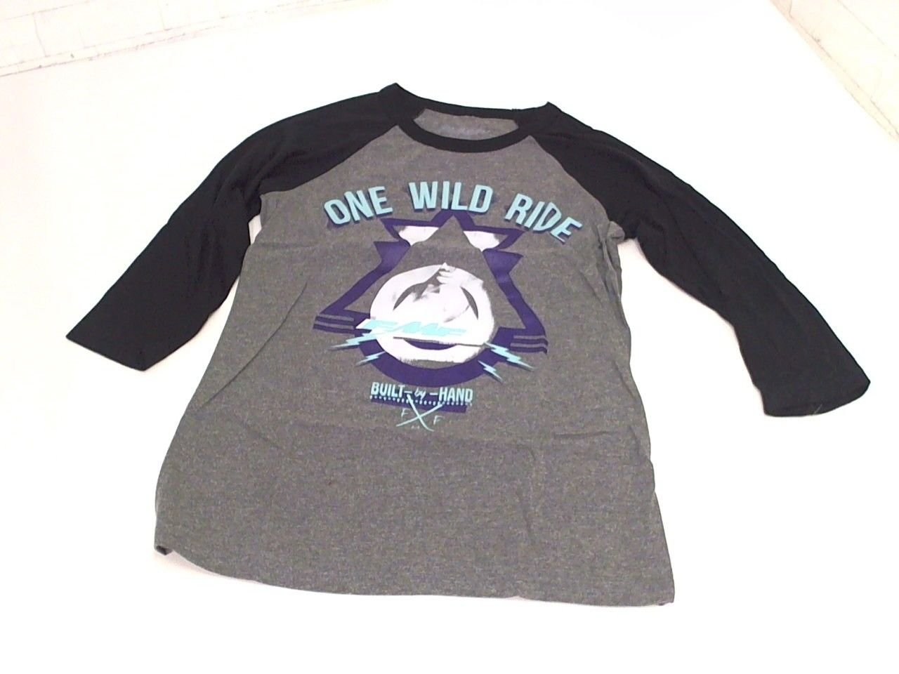 FMF Racing MX GP Motorcycle Womens One Wild Ride Graphic Raglan T-Shirt S Grey