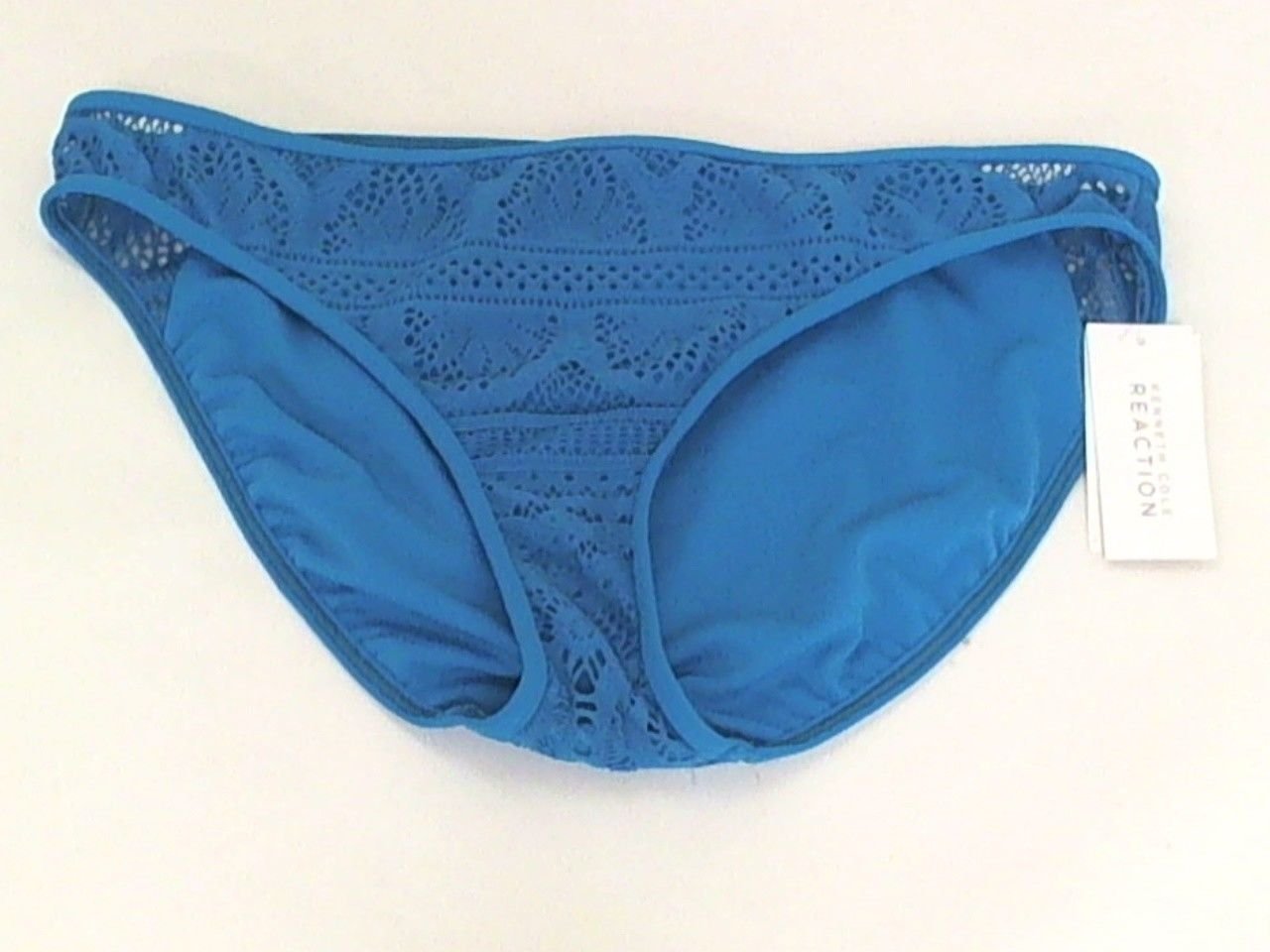 Kenneth Cole Reaction Womens Blue Hawaii Crochet Swim Bottom Separates Medium