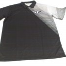 Fly Racing Pit Polo 3 Button Black & White Shirt (mens Slim fit) Small