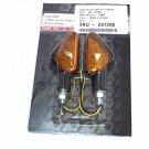 DMP Offset Black and Amber Arrow Stalk LED Motorcycle Turn Signals Marker Light