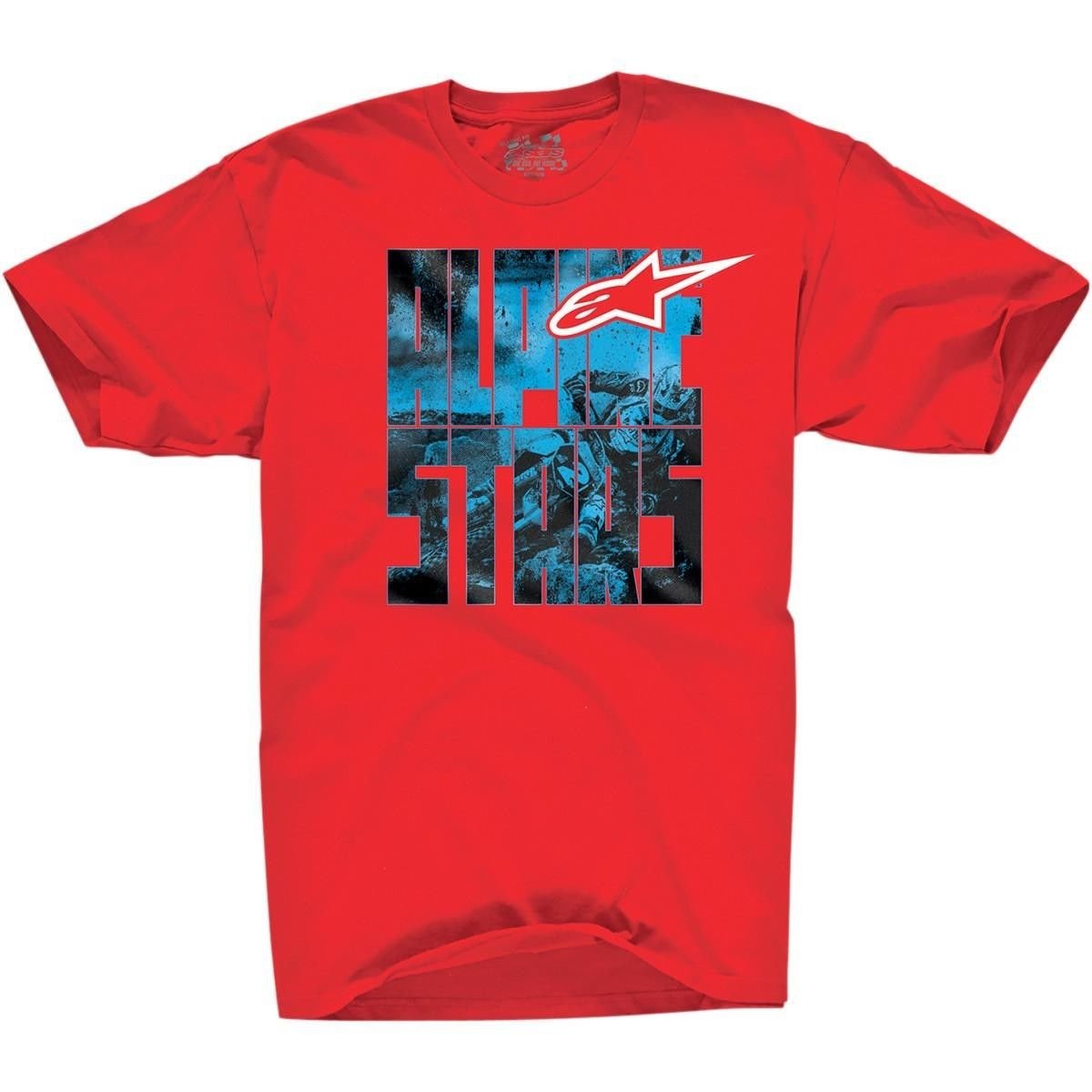 New AlpineStars Moto Type Tee Size Medium Red Short Sleeve T-Shirt