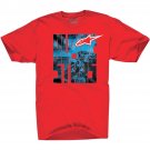 New AlpineStars Moto Type Tee Size Medium Red Short Sleeve T-Shirt