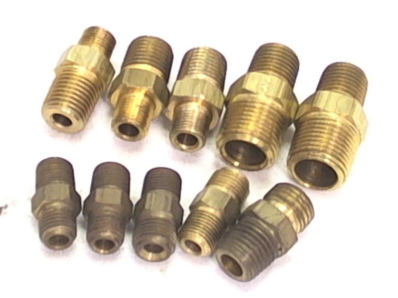 Lot of 10 Hex Nipple Pipe Thread Fittings Male Union