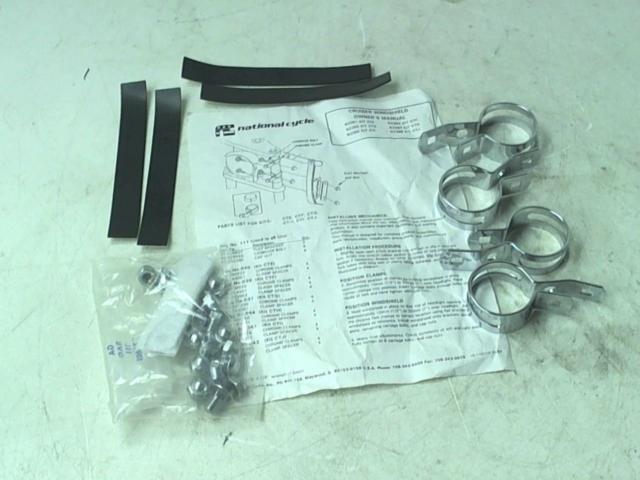 National Cycle N2283 HD Windshield CTG Mount Kit VN800 EN500 LTD VS 800 1400