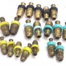 Lot of 19 Hose Barb Push-On Rigid Male Flare Tube Brass Fittings Clamp Style