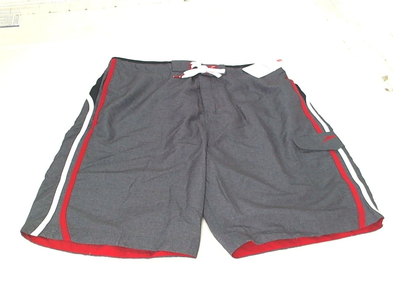 Speedo Mens Lightweight Quick Dry Swim Trunks Shorts w/Mesh Lining Grey X-Large