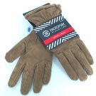Isotoner Signature Womens Fleece Lined Suede Casual Gloves Luggage Large