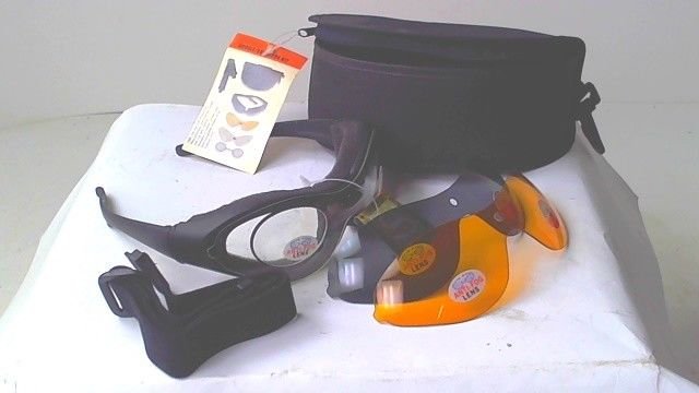 Motorcycle Sunglass Goggle Interchangable Lens Adult NOS Scooter