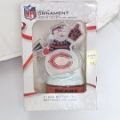 NFL Chicago Bears LED Light Up Snowman Christmas Ornament _ Dented Box - NOS